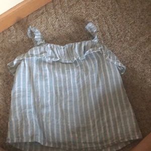 Blue and white stripped tank top Abercrombie kids